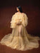 Maternity Wedding Dress Strapless Open Shoulder Lace-up Tulle Long Bridge Gowns With Train