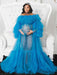 Maternity Wedding Dress Strapless Open Shoulder Lace-up Tulle Long Bridge Gowns With Train
