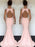 Mermaid Jewel Sleeveless Sweep/Brush Train With Ruched Silk like Satin Dresses - Prom Dresses