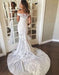 Mermaid Lace Appliques Sheer Mermaid Wedding Dress - Wedding Dresses