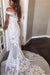Mermaid Lace Appliques Sheer Mermaid Wedding Dress - Wedding Dresses