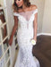 Mermaid Lace Appliques Sheer Mermaid Wedding Dress - Wedding Dresses