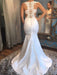 Mermaid Scoop Sleeveless Satin Applique Court Train Wedding Dresses - wedding dresses