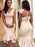 Mermaid Sleeveless V-Neck Satin With Beading Asymmetrical Dresses - Prom Dresses