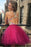 Mini Deep V Neck Sleeveless Tulle Homecoming with Appliques Short Prom Dress - Prom Dresses