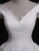 Modest V-Neck Lace-Up Ball Gown Tulle Wedding Dresses - wedding dresses