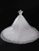 Modest V-Neck Lace-Up Ball Gown Tulle Wedding Dresses - wedding dresses