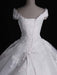 Modest V-Neck Lace-Up Ball Gown Tulle Wedding Dresses - wedding dresses