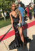Modest V-Neck Side Slit Sleeveless Floor Length Prom Dresses - Prom Dresses