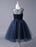 Flower Girl Dresses Navy Blue Sweetheart Neckline Tutu Dress Bow Sash Short Kids Formal Party Dress