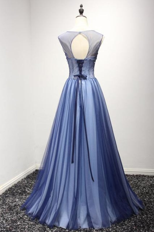 New Arrival A Line Simple Long Prom Dresses Cheap - Bridelily