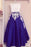 New Off the Shoulder Two Piece Prom Dress Floor Length Blue Formal Dresses - Prom Dresses