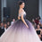 Off Shoulder Ombre Tulle Long Prom Gown, Ombre Tulle Formal Prom Evening Dresses