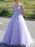 Off Shoulder Purple Lace Long Prom Dresses, Purple Lace Formal Dresses, Long Purple Evening Dresses