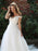 Off Shoulder White Tulle Long Prom Dresses, Off the Shoulder White Formal Graduation Evening Dresses 