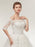 Off-the-Shoulder Half Sleeves Lace Ball Gown Wedding Dresses - wedding dresses