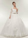 Off-The-Shoulder Lace Ball Gown Wedding Dresses - White / Floor Length - wedding dresses