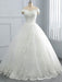 Off-the-Shoulder Lace Sequins Ball Gown Wedding Dresses - Ivory / Floor Length - wedding dresses