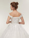 Off-the-Shoulder Lace-Up Ball Gown Wedding Dresses - wedding dresses
