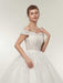 Off-the-Shoulder Lace-Up Ball Gown Wedding Dresses - wedding dresses