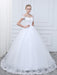 Off-the-Shoulder Lace-Up Ball Gown Wedding Dresses - wedding dresses