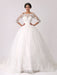 Off the Shoulder Princess Lace Wedding Dress with Illusion Neckline misshow