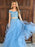 Off-The-Shoulder Tulle With Applique Floor-Length Two Piece Dresses - Prom Dresses