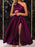 One Shoulder Black/Purple Satin Tea Length Prom Dresses, Black/Purple Homecoming Dresses, Short Black/Purple Formal Evening Dresses 