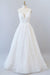 Open Back Appliques Tulle A-line Wedding Dress - Wedding Dresses
