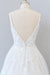 Open Back Appliques Tulle A-line Wedding Dress - Wedding Dresses
