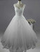 Pearls A-Line Tulle Wedding Dresses - Ivory / Floor Length - wedding dresses