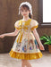 Pink Flower Girl Dresses Designed Neckline Short Sleeves Lace Tulle Embroidered Kids Social Party Dresses