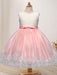 Flower Girl Dresses Jewel Neck Sleeveless Embroidered Kids Party Dresses