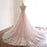 Pink Straps Tulle Prom Dress with Lace Appliques A Line Cheap Formal Dresses - Prom Dresses