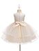 Flower Girl Dresses Jewel Neck Polyester Sleeveless Knee-Length Ball Gown Bows Kids Social Party Dresses