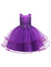 Flower Girl Dresses Jewel Neck Polyester Sleeveless Knee-Length Ball Gown Bows Kids Social Party Dresses