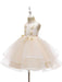 Flower Girl Dresses Jewel Neck Polyester Sleeveless Knee-Length Ball Gown Bows Kids Social Party Dresses