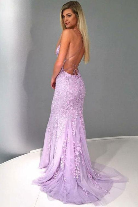 Precious Excellent Affordable Spaghetti Strap Mermaid Dress Appliques Tulle Senior Prom Dresses - Prom Dresses