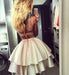 Pretty Pretty Lace Top Sleeveless Homecoming Dress Tiered Stain Short Prom Dresses - Prom Dresses