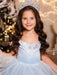 Elsa Flower Girl Dresses Square Neck Sleeveless Lace Kids Party Dresses