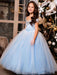 Elsa Flower Girl Dresses Square Neck Sleeveless Lace Kids Party Dresses