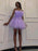 Princess Purple Tulle Short Prom Homecoming Dresses, Short Lilac Formal Graduation Evening Dresses 