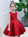 Satin Flower Girl Dress Toddlers Knee Length Dress Princess Sleeveless Pageant Dress