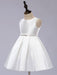 Satin Flower Girl Dress Toddlers Knee Length Dress Princess Sleeveless Pageant Dress