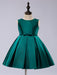 Satin Flower Girl Dress Toddlers Knee Length Dress Princess Sleeveless Pageant Dress