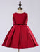 Satin Flower Girl Dress Toddlers Knee Length Dress Princess Sleeveless Pageant Dress