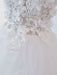 Princess Wedding Dresses Ball Gowns Lace Flowers Applique Sleeveless Bridal  Gowns With Train