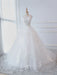 Princess Wedding Dresses Ball Gowns Lace Flowers Applique Sleeveless Bridal  Gowns With Train