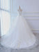 Princess Wedding Dresses Ball Gowns Lace Flowers Applique Sleeveless Bridal  Gowns With Train