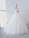 Princess Wedding Dresses Ball Gowns Lace Flowers Applique Sleeveless Bridal  Gowns With Train